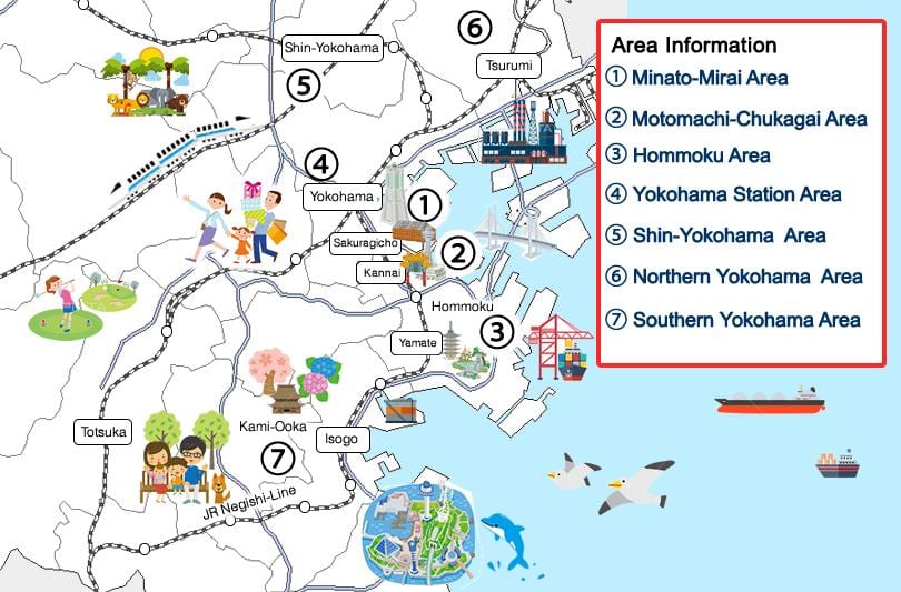 Yokohama ekskursijas kartē