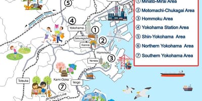 Yokohama ekskursijas kartē